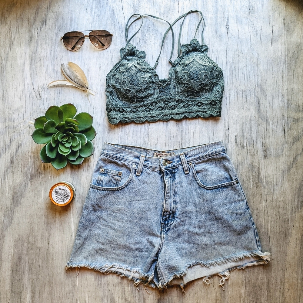 High waisted Jean shorts